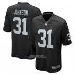 Camiseta NFL Game Las Vegas Raiders Isaiah Johnson Negro