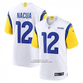 Camiseta NFL Game Los Angeles Rams Puka Nacua Blanco