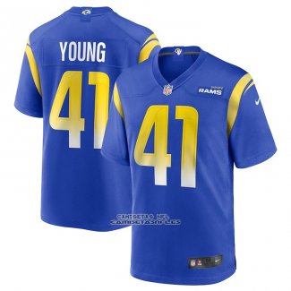 Camiseta NFL Game Los Angeles Rams Kenny Young Azul