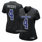 Camiseta NFL Game Mujer Dallas Cowboys Dak Prescott Negro