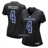 Camiseta NFL Game Mujer Dallas Cowboys Dak Prescott Negro