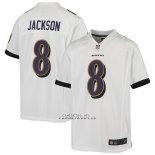 Camiseta NFL Game Nino Baltimore Ravens Lamar Jackson Blanco