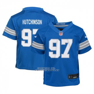 Camiseta NFL Game Nino Detroit Lions Aidan Hutchinson Azul