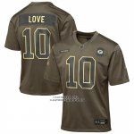Camiseta NFL Game Nino Green Bay Packers Jordan Love 2025 Salute To Service Marron