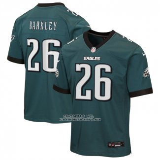 Camiseta NFL Game Nino Philadelphia Eagles Saquon Barkley Verde1