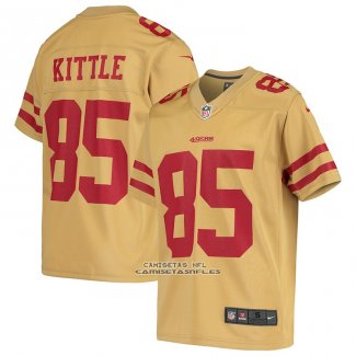 Camiseta NFL Game Nino San Francisco 49ers George Kittle Inverted Oro