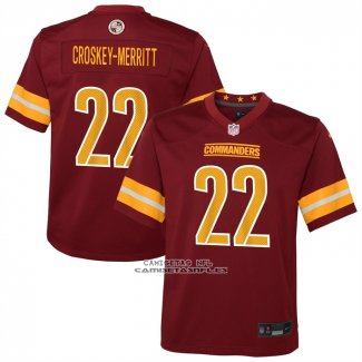 Camiseta NFL Game Nino Washington Commanders Jacory Croskey Merritt Rojo