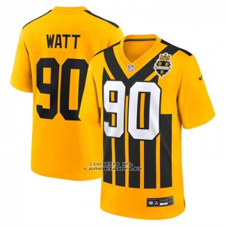 Camiseta NFL Game Pittsburgh Steelers TJ Watt Alterno 1933 Retro Amarillo