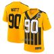 Camiseta NFL Game Pittsburgh Steelers TJ Watt Alterno 1933 Retro Amarillo