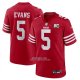Camiseta NFL Game San Francisco 49ers Mike Evans 80 Aniversario Rojo