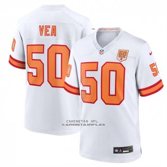 Camiseta NFL Game Tampa Bay Buccaneers Vita Vea 50th Season 76 Blanco