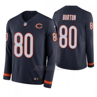 Camiseta NFL Hombre Chicago Bears Trey Burton Azul Therma Manga Larga