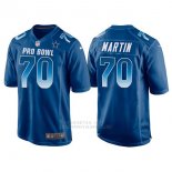 Camiseta NFL Hombre Dallas Cowboys 70 Zack Martin Azul NFC 2018 Pro Bowl