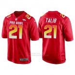 Camiseta NFL Hombre Denver Broncos 21 Aqib Talib Rojo AFC 2018 Pro Bowl