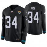 Camiseta NFL Hombre Jacksonville Jaguars Carlos Hyde Negro Therma Manga Larga