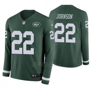 Camiseta NFL Hombre New York Jets Trumaine Johnson Verde Therma Manga Larga