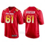 Camiseta NFL Hombre Oakland Raiders 61 Rodney Hudson Rojo AFC 2018 Pro Bowl