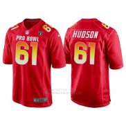 Camiseta NFL Hombre Oakland Raiders 61 Rodney Hudson Rojo AFC 2018 Pro Bowl