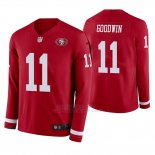 Camiseta NFL Hombre San Francisco 49ers Marquise Goodwin Rojo Therma Manga Larga
