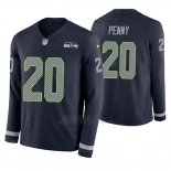 Camiseta NFL Hombre Seattle Seahawks Rashaad Penny Azul Therma Manga Larga