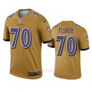 Camiseta NFL Legend Baltimore Ravens D.j. Fluker Inverted Oro