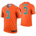 Camiseta NFL Legend Hombre Miami Dolphins 3 Josh Rosen Inverted Naranja