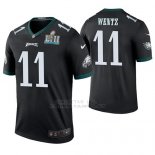 Camiseta NFL Legend Hombre Philadelphia Eagles Carson Wentz Negro Super Bowl Lii Champions Color Rush