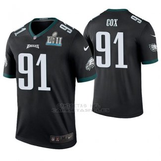 Camiseta NFL Legend Hombre Philadelphia Eagles Fletcher Cox Negro Super Bowl Lii Champions Color Rush
