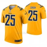Camiseta NFL Legend Hombre San Diego Chargers 25 Melvin Gordon Inverted Oro