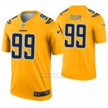 Camiseta NFL Legend Hombre San Diego Chargers 99 Jerry Tillery Inverted Oro