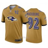 Camiseta NFL Limited Baltimore Ravens Madubuike Big Logo Number Amarillo