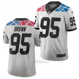 Camiseta NFL Limited Carolina Panthers Derrick Brown Ciudad Edition Blanco
