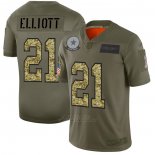 Camiseta NFL Limited Dallas Cowboys Elliott 2019 Salute To Service Verde