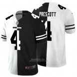 Camiseta NFL Limited Dallas Cowboys Prescott White Black Split