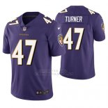 Camiseta NFL Limited Hombre Baltimore Ravens De'lance Turner Violeta Vapor Untouchable