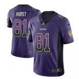 Camiseta NFL Limited Hombre Baltimore Ravens Hayden Hurst Violeta 2018 Drift Fashion Color Rush