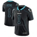Camiseta NFL Limited Hombre Carolina Panthers Cam Newton Negro Color Rush 2018 Lights Out