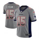 Camiseta NFL Limited Hombre New England Patriots Chris Hogan Gris 2018 Drift Fashion Color Rush