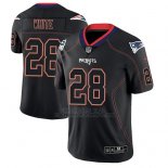 Camiseta NFL Limited Hombre New England Patriots James Blanco Negro Color Rush 2018 Lights Out