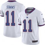 Camiseta NFL Limited Hombre New York Giants 11 Simms Blanco