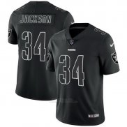 Camiseta NFL Limited Hombre Oakland Raiders 34 Bo Jackson Negro Rush Impact