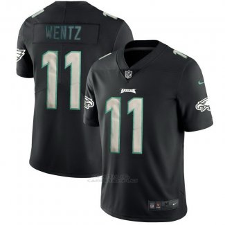 Camiseta NFL Limited Hombre Philadelphia Eagles 11 Carson Wentz Negro