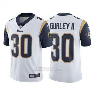 Camiseta NFL Limited Hombre Rams 30 Todd Gurley Blanco Vapor Untouchable