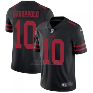 Camiseta NFL Limited Hombre San Francisco 49ers 10 Jimmy Garoppolo Negro Alternate Stitched Vapor Untouchable
