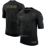 Camiseta NFL Limited Indianapolis Colts Leonard 2020 Salute To Service Negro