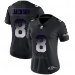 Camiseta NFL Limited Mujer Baltimore Ravens Jackson Smoke Fashion Negro