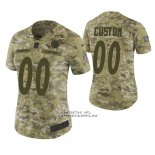 Camiseta NFL Limited Mujer Pittsburgh Steelers Personalizada 2018 Salute To Service Verde
