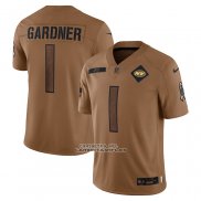 Camiseta NFL Limited New York Jets Ahmad Sauce Gardner 2023 Salute To Service Marron