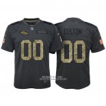 Camiseta NFL Limited Nino Denver Broncos Personalizada 2016 Salute To Service Negro