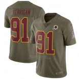 Camiseta NFL Limited Nino Washington Commanders 91 Kerrigan 2017 Salute To Service Verde